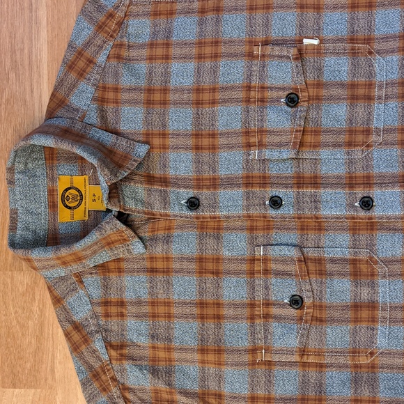 Stapleford button down grey/rust plaid shirt - Picture 6 of 9